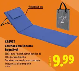 Lidl CRIVIT Colchão com Encosto Regulável promoção
