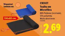 Lidl CRIVIT Toalha em Microfibra promoção