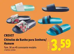 Lidl CRIVIT Chinelos de Banho para Senhora/ Homem promoção