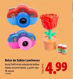 Lidl Bolas de Sabão Luminosas promoção