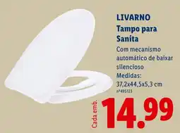 Lidl LIVARNO Tampo para Sanita promoção