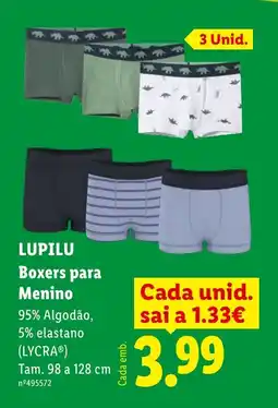 Lidl LUPILU Boxers para Menino promoção