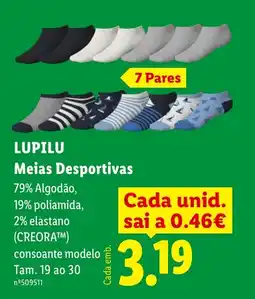 Lidl LUPILU Meias Desportivas promoção
