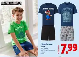 Lidl Pijama Curto para Rapaz promoção