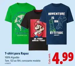 Lidl T-shirt para Rapaz promoção