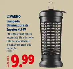 Lidl LIVARNO Lâmpada Eliminadora de Insetos 4,7 W promoção