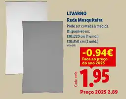 Lidl LIVARNO Rede Mosquiteira promoção
