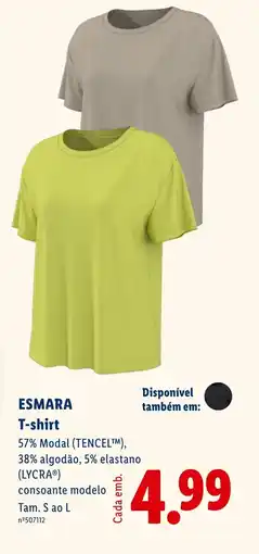 Lidl ESMARA T-shirt promoção