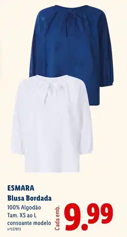 Lidl ESMARA Blusa Bordada promoção