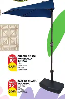 Pingo Doce Chapéu de sol p/varanda sunbay promoção