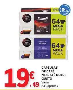 E.Leclerc Cápsulas de café nescafé dolce gusto promoção