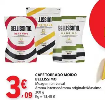 Café torrado moído bellissimo