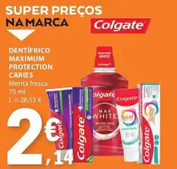 E.Leclerc Dentifrico maximum protection caries menta fresca promoção