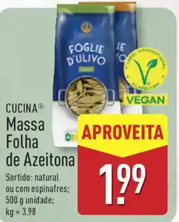 ALDI CUCINA Massa Folha de Azeitona promoção