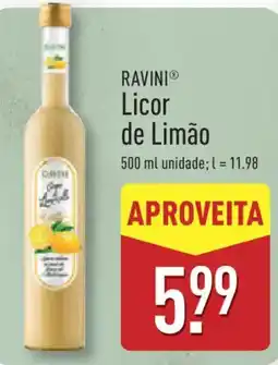 ALDI RAVINI Licor de Limão promoção