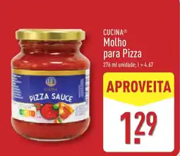 ALDI CUCINA Molho para Pizza promoção