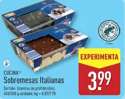 ALDI CUCINA Sobremesas Italianas promoção