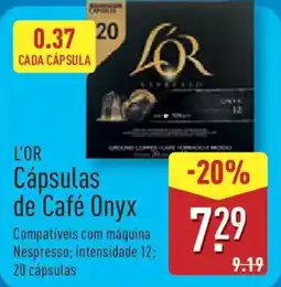 ALDI L'OR Cápsulas de Café Onyx promoção
