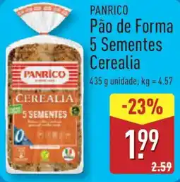 ALDI PANRICO Pão de Forma 5 Sementes Cerealia promoção