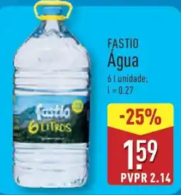 ALDI FASTIO Agua promoção