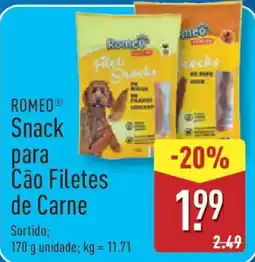 ALDI ROMEO Snack para Cão Filetes de Carne promoção