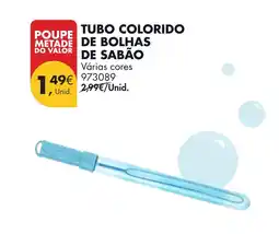 Pingo Doce Tubo colorido de bolhas de sabão promoção