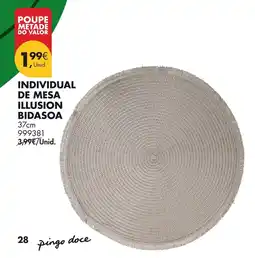 Pingo Doce Individual de mesa illusion bidasoa promoção