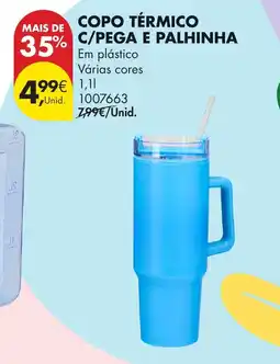Pingo Doce Copo térmico c/pega e palhinha promoção