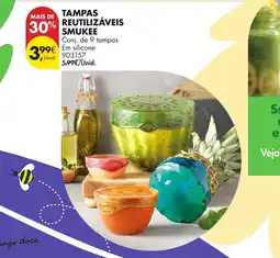 Pingo Doce Tampas reutilizáveis smukee promoção