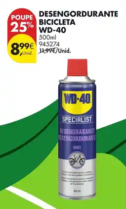 Pingo Doce Desengordurante bicicleta wd-40 promoção
