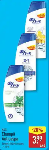 ALDI H&S Champô Anticaspa promoção
