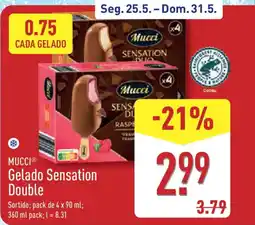 ALDI MUCCI Gelado Sensation Double promoção
