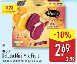ALDI MUCCI Gelado Mini Mix Fruit promoção