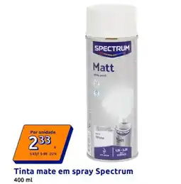 Action Tinta mate em spray Spectrum promoção