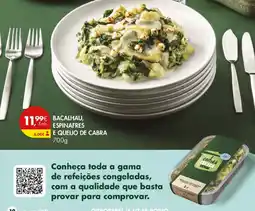 Pingo Doce Bacalhau, espinafres e queijo de cabra promoção