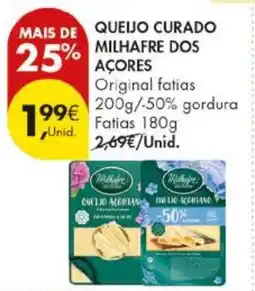 Pingo Doce Queijo curado milhafre dos açores original fatias promoção