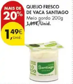 Pingo Doce Queijo fresco de vaca santiago meio gordo promoção