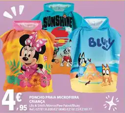 E.Leclerc Poncho praia microfibra criança promoção