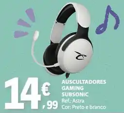 E.Leclerc Auscultadores gaming subsonic promoção