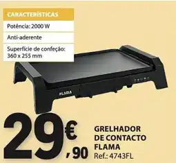 E.Leclerc Grelhador de contacto flama promoção