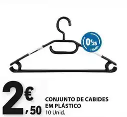 E.Leclerc Conjunto de cabides em plástico promoção