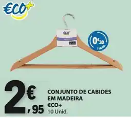 E.Leclerc Conjunto de cabides em madeira €co+ promoção
