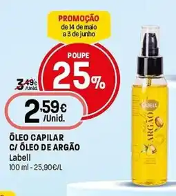 Intermarché Óleo capilar c/ óleo de argão labell promoção