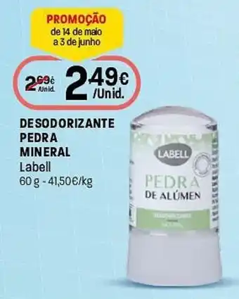 Intermarché Desodorizante pedra mineral Labell promoção