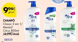 Pingo Doce H&s champô promoção