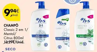 Pingo Doce H&s champô promoção