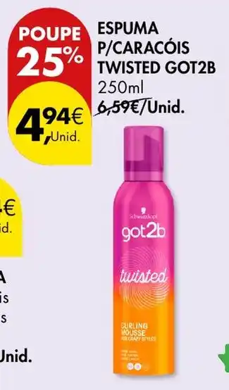 Pingo Doce Espuma p/caracóis twisted got2b promoção