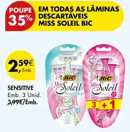 Pingo Doce Bic sensitive soleil promoção