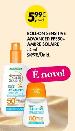 Pingo Doce Roll-on sensitive advanced fps50+ ambre solaire promoção