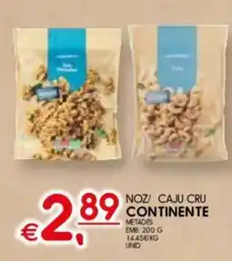 Meu Super Noz/ caju cru continente promoção